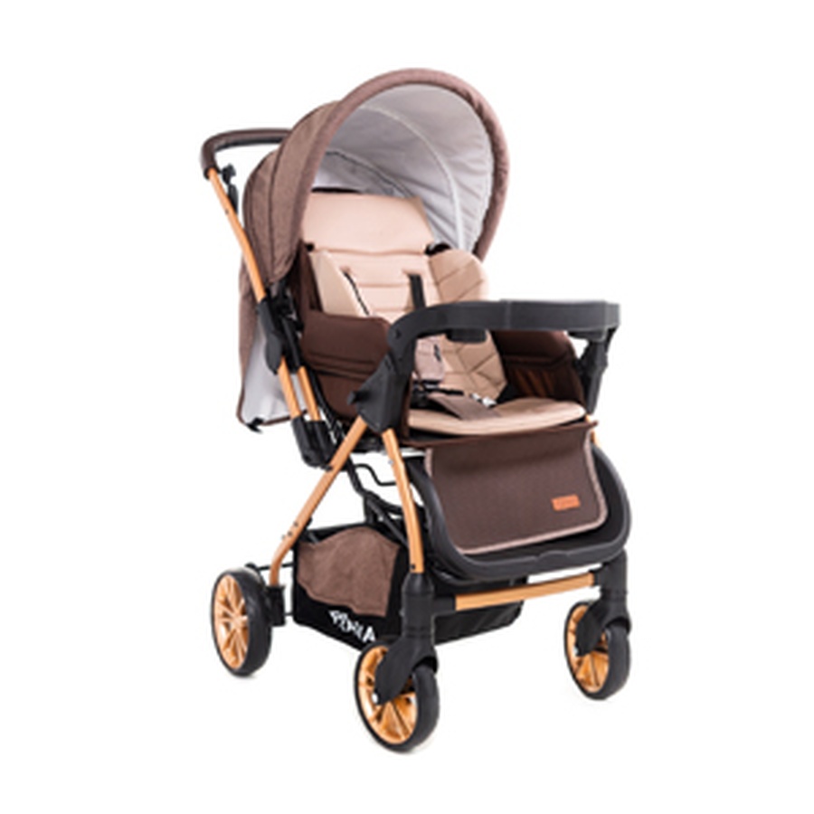 PRAVA P11 Dream Plus Tablalı Gold Kahve Bebek Arabası