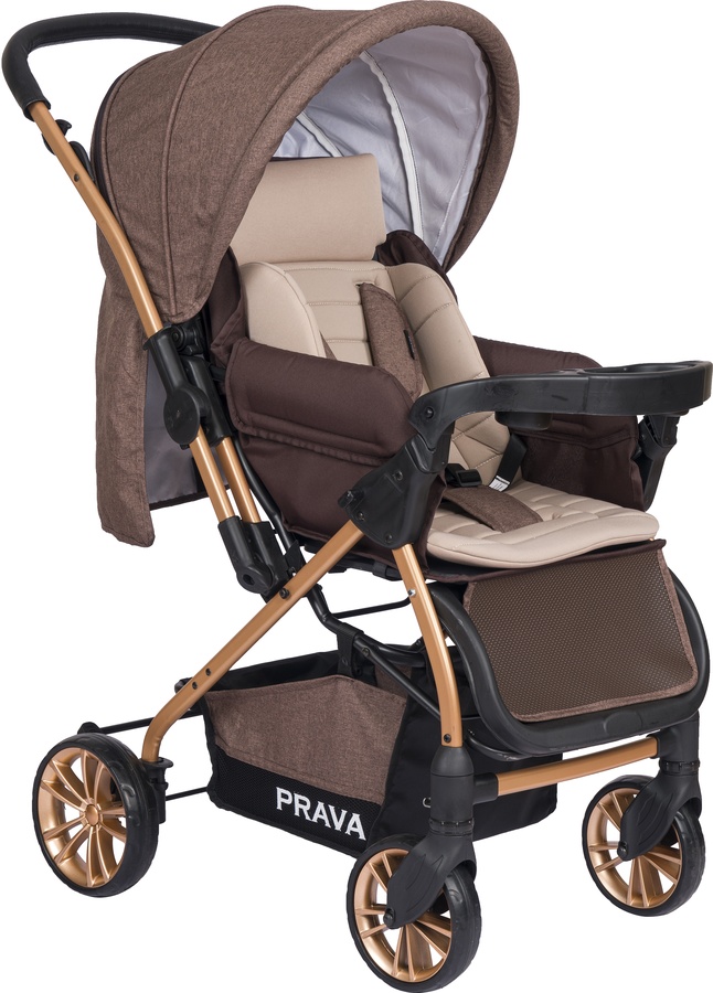 PRAVA P11 Dream Plus Tablalı Gold Kahve Bebek Arabası
